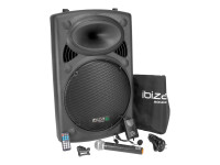 Ibiza PORT15UHF-BT Sistema Portátil a Bateria até 8h 800W Ibiza PORT15UHF-BT Sistema Portátil a Bateria até 8h 800W